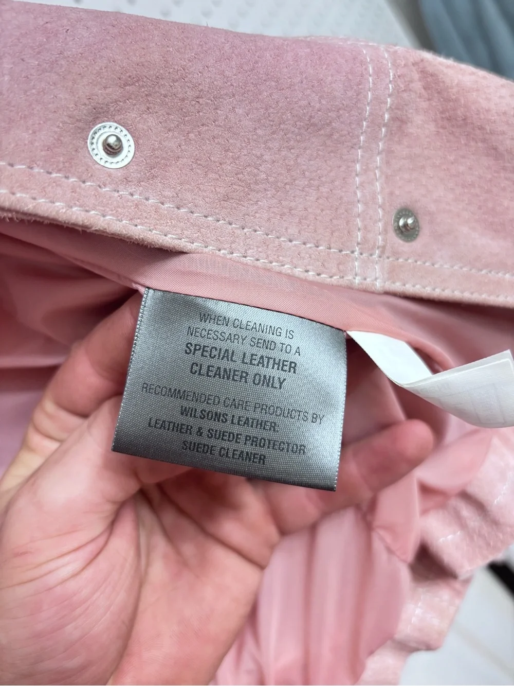 Wilsons Leather jacket. small Pink Suede Jacket - Women's